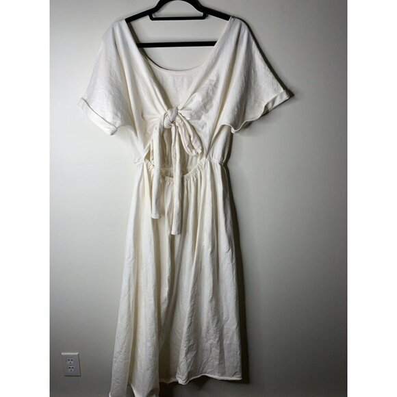 Free People FP Beach White Sorrento Midi Dress Size Small NEW - Picture 6 of 8